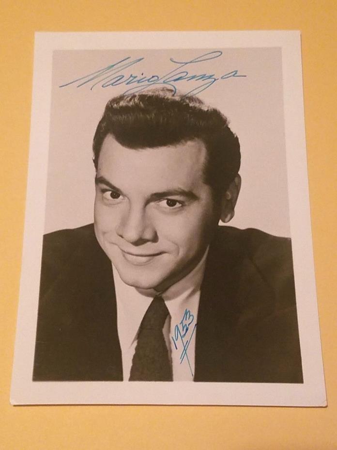 Mario Lanza Autograph Photo. Mario Lanza Signed Photo 1953  hollywood movie star