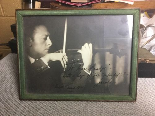 1935 JASCHA HEIFETZ Signed Autographed Photo Original Frame Found In New York