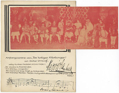 Oscar STRAUS / Autograph musical quotation signed Music