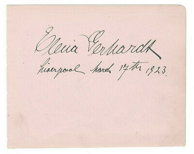 Elena Gerhardt, Elvira de Hidalgo, Thomas Beecham Signed Page 1923 / Autographed