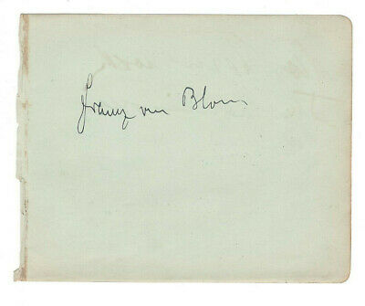 Franz Von Blon Signed Page 1920s / German Composer Autographed