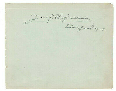 Josef Hoffmann Signed Page 1924 & Marguerite d'Alvarez / Pianist Autographed
