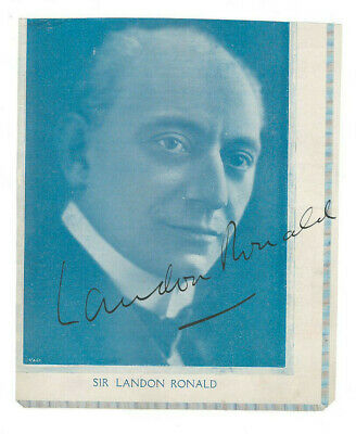 Landon Ronald Signed Clipped Program Photo 1920s /  Autographed