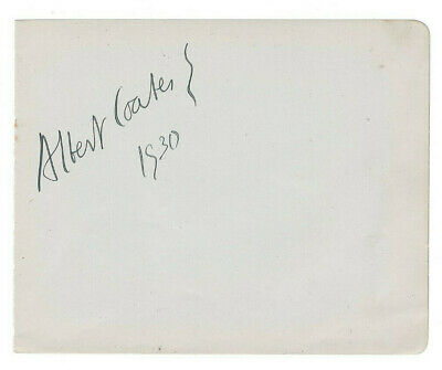 Albert Coates Signed Page 1930 / Classical Composer & Conductor Autographed