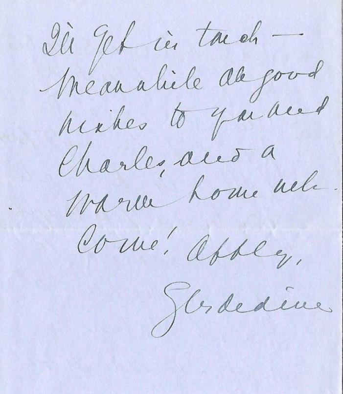 GERALDINE FARRAR handwritten letter 1936   OPERA  GREAT  Silent Film Actress