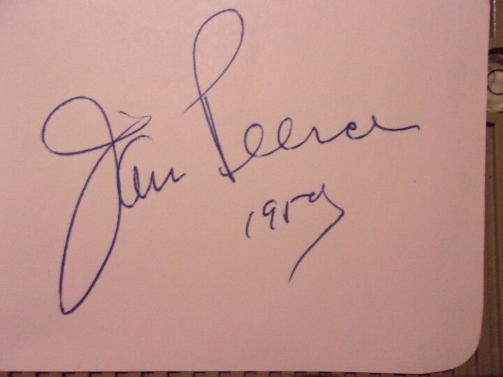 Jan Peerce Autograph Operatic Tenor Autograph Book Page
