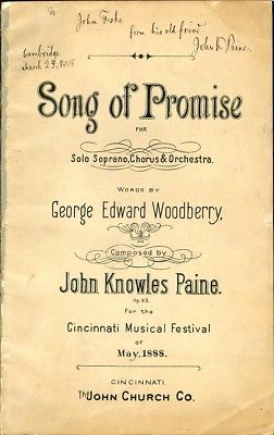 Rare JOHN KNOWLES PAINE Signed Music Book - 1888