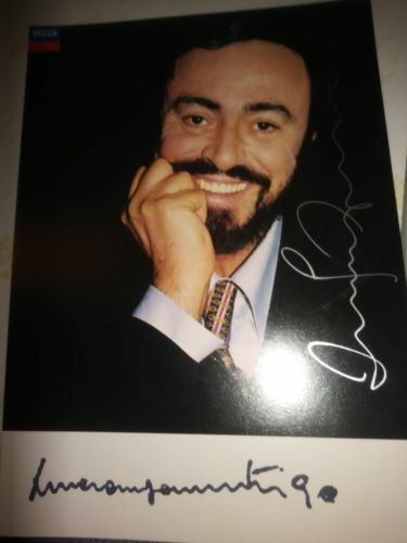 Luciano Pavarotti Signed Photo Card