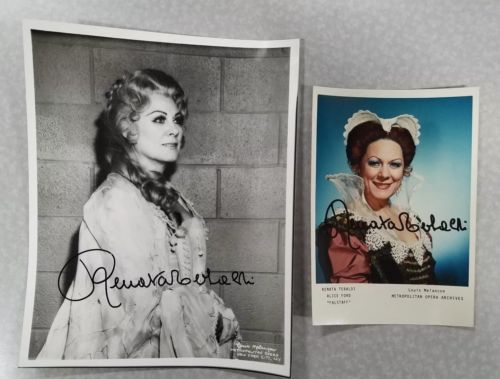 TWO rare Renata Tebaldi signed autographed photos: 8x10 AND 5x7, Opera soprano