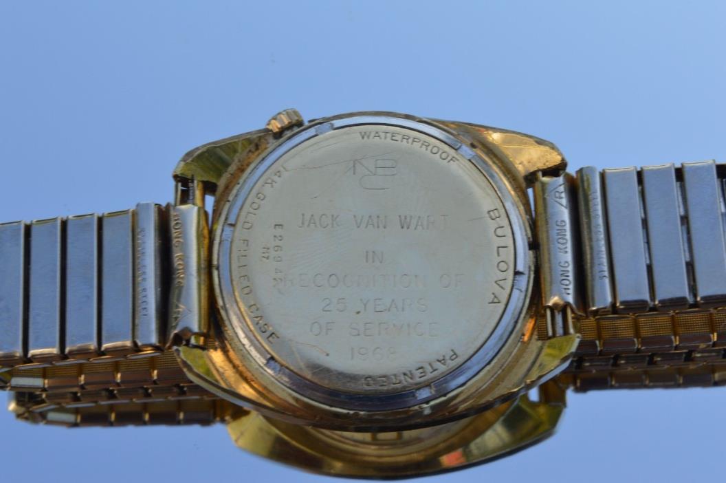 NBC Radio Star ''JACK VAN WART'' 25 Yrs Service Watch M7 1967 Bulova Accutron