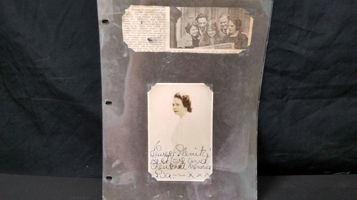 Eva Turner Dramatic Soprano England Oklahoma University Personalized & Autograph