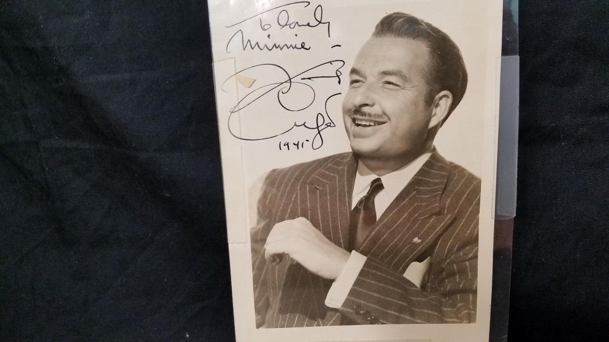 Xavier Cugat Autographed and Personalized 5 x 7 Photo dated 1941