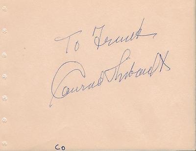 Conrad Thibault Signed Vintage Album Page