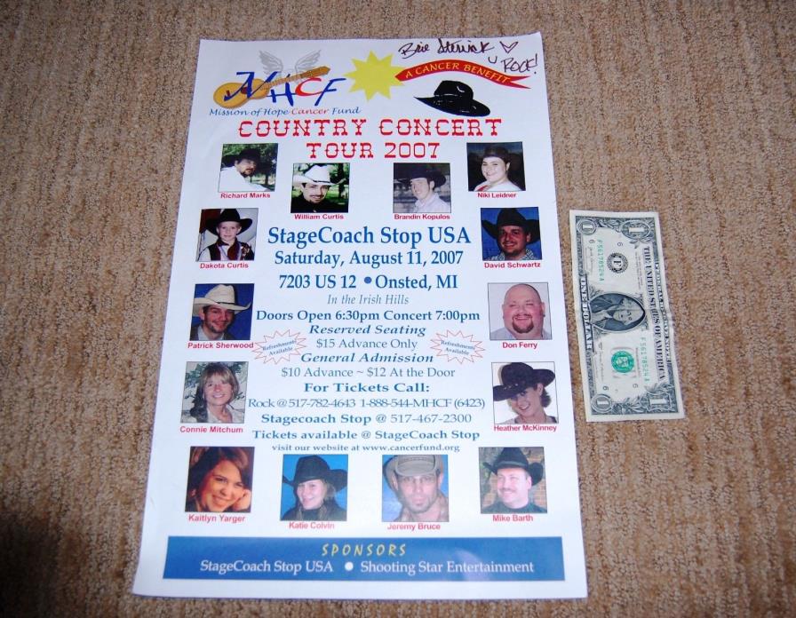 Country Music Concert Poster.  17