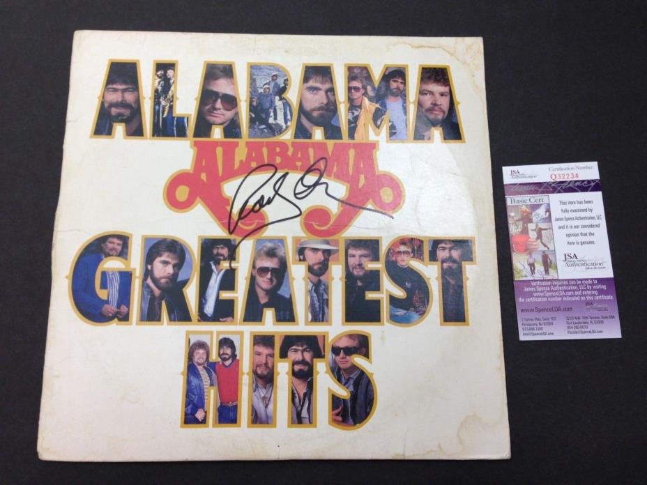 Randy Owen Signed Album Cover JSA Alabama Country Singer Greatest Hits