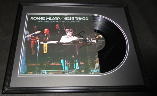 Ronnie Milsap Signed Framed 1975 Night Things Record Album Display
