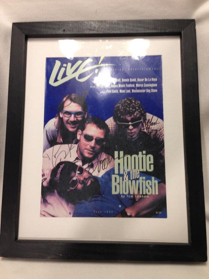 Darius Rucker Signed Live Magazine Cover June 1996/Framed/Hootie And The Blowfis