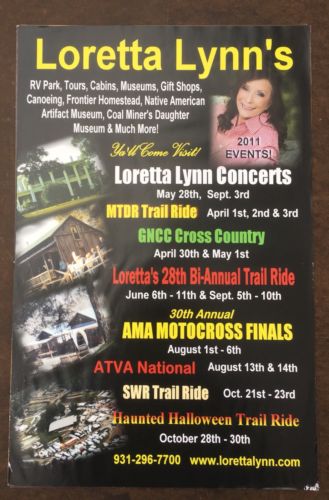 Original LORETTA LYNN’R RANCH 2011 Events 11x17
