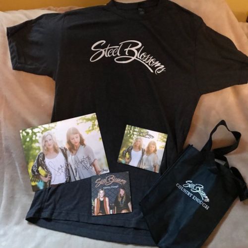 Steel Blossoms Lot Autographed Signed Picture 2 Music CD's Womens Shirt M Tote