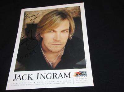 2007 JACK INGRAM PHOTO AUTOGRAPH COUNTRY STAR 8 1/2