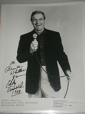 EDDY ARNOLD SIGNED & DATED PUBLICITY PHOTOGRAPH & NOTE~1988