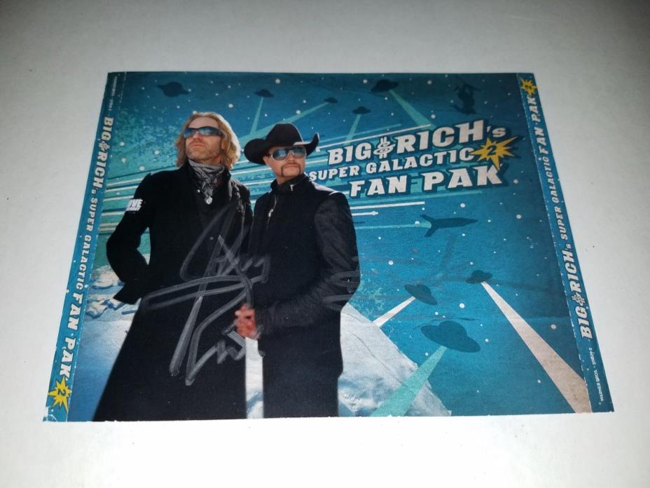 BIG & RICH AUTOGRAPH MUSIC PROMO CARD SUPER GALACTIC FAN PAK PHOTO 5x6