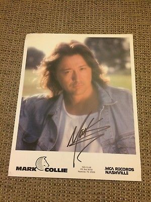 Vintage Mark Collie Signed 8x10 MCA Records Nashville Rare Autograph