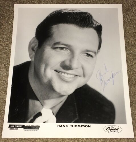 Hank Thompson Signed Photo Capitol 8x10 B&W Promotional 1960s Autograph