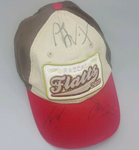 Vintage RASCAL FLATTS Signed STRAPBACK HAT Cap Autographed Autograph 2010 Tour