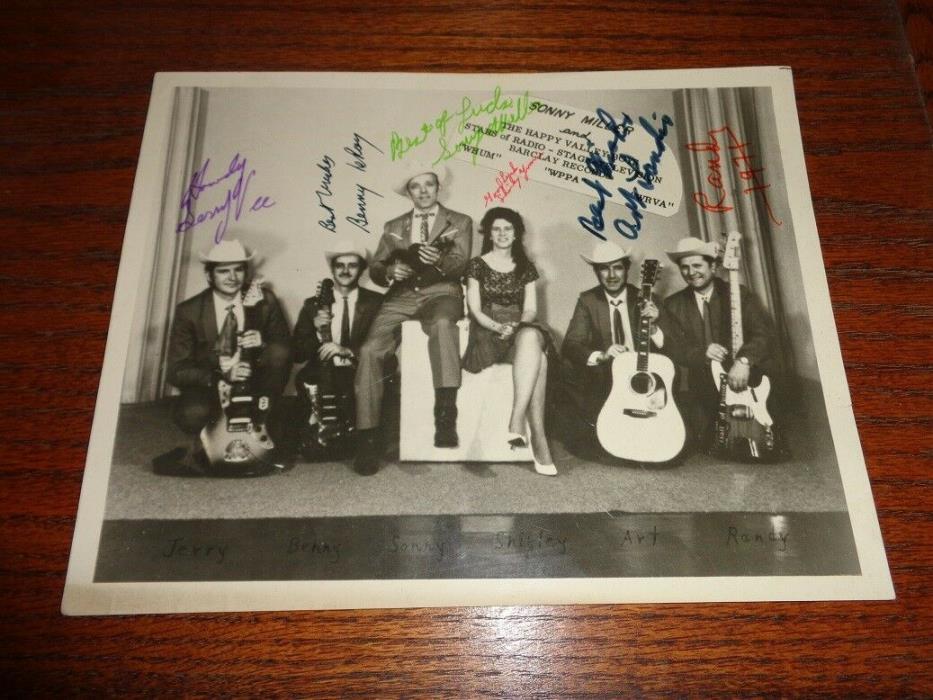 VINTAGE PHOTO OF SONNY MILLER & THE HAPPY VALLEY BOYS AUTOGRAPHED