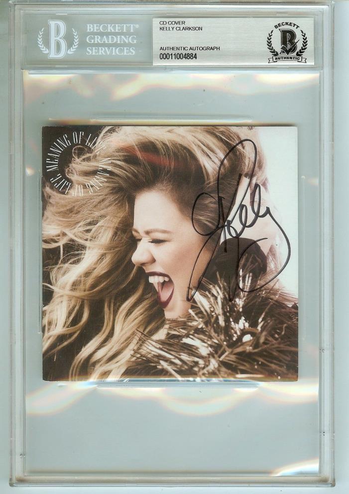 Kelly Clarkson CD Booklet Meaning on Life Autograph BECKETT Authenticated BAS