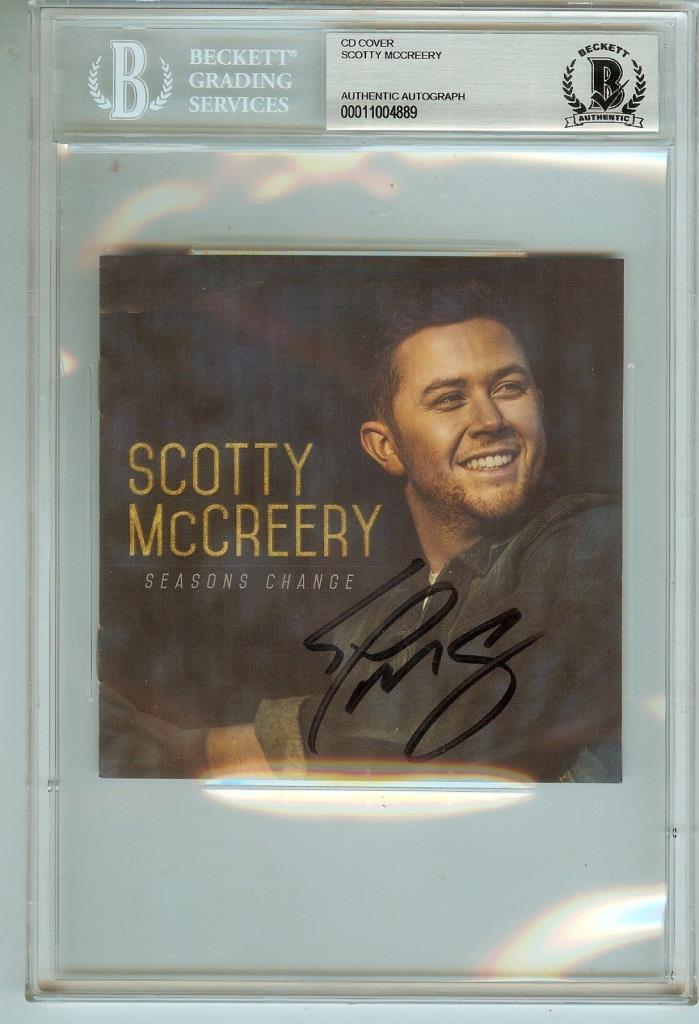 Scotty McCrerry CD Booklet Season Change Autograph BECKETT Authenticated BAS