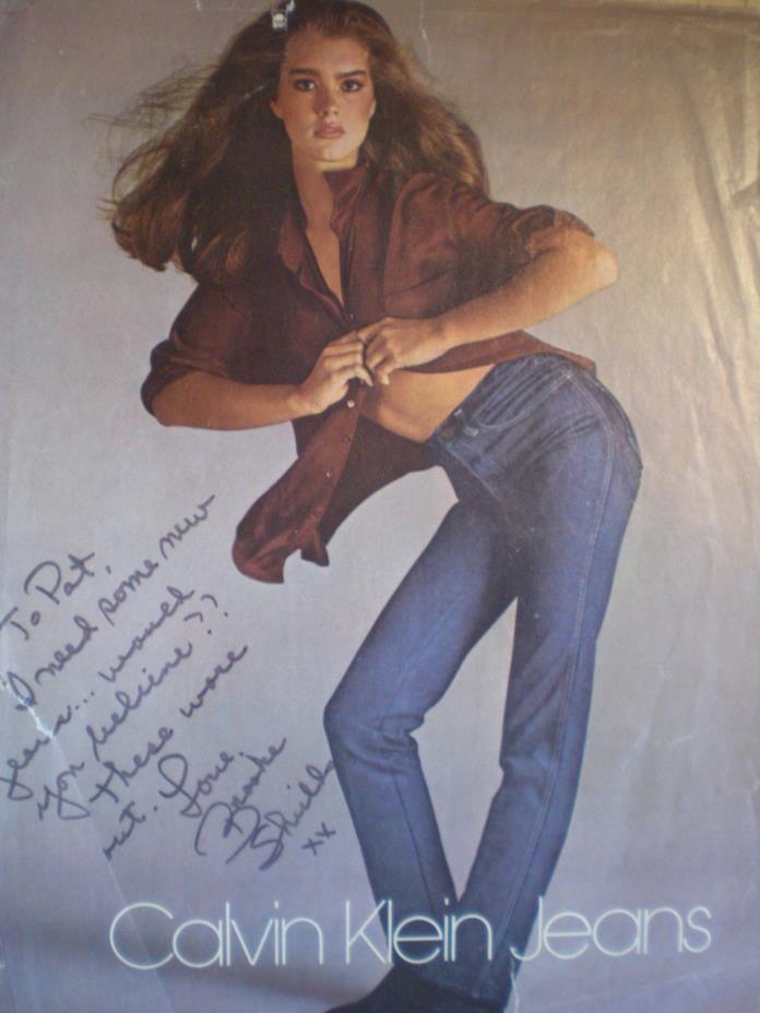 HAND SIGNED RARE MAGAZINE PHOTO REGARDING CALVINS-GREAT CONTENT-BROOKE SHIELDS