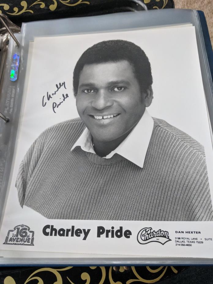 Vintage CHARLEY PRIDE Signed Photo COUNTRY MUSIC Grand Ole Opry AUTOGRAPH