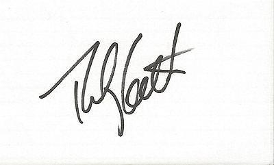 Rudy Gatlin Signed 3x5 Index Card