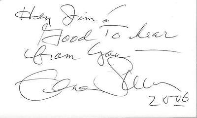 Gene Summers Signed 3x5 Index Card