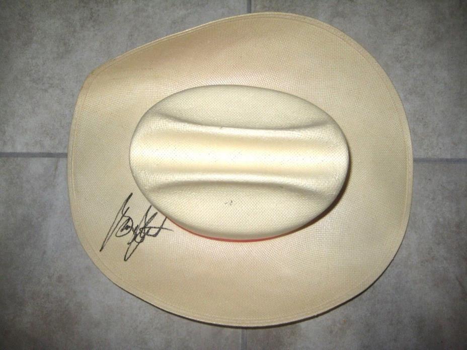 Vintage 1991 GEORGE STRAIT Autograph Signed Cowboy Western Hat USED NO COA