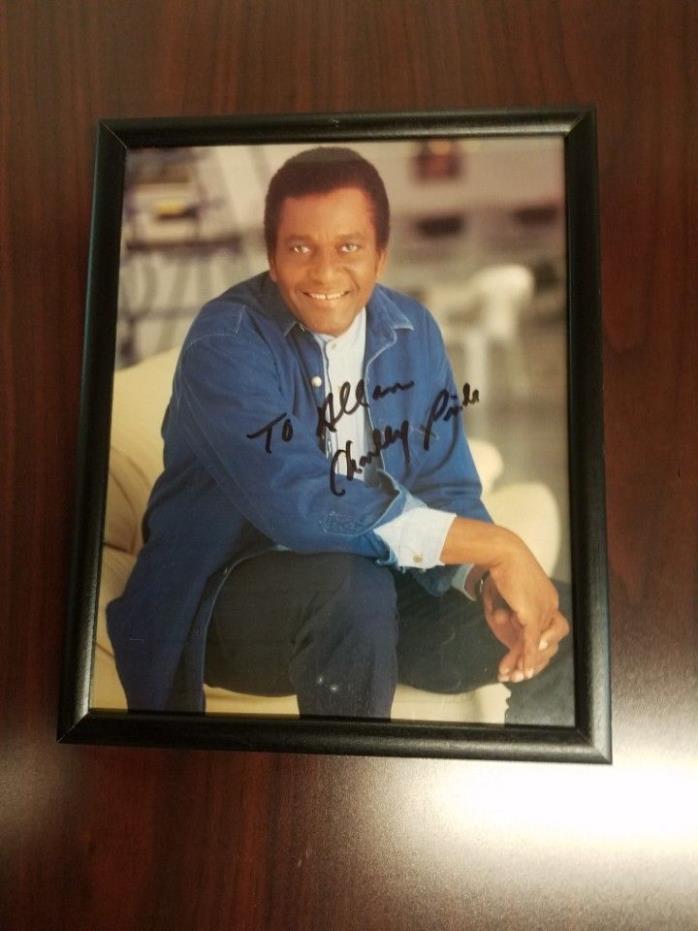 Charley Pride Signed Autograph 8x10  Framed. Country western Singer