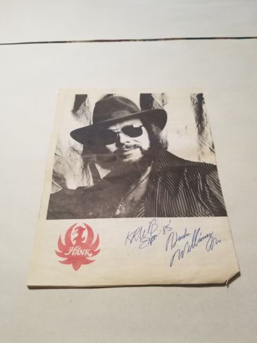 Vintage 1985 Hank Williams Jr.  (Country music singer) Signed poster show
