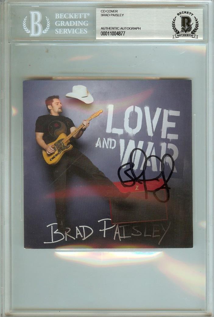 Brad Paisley Signed CD Booklet Love & War Autograph BECKETT Authenticated BAS