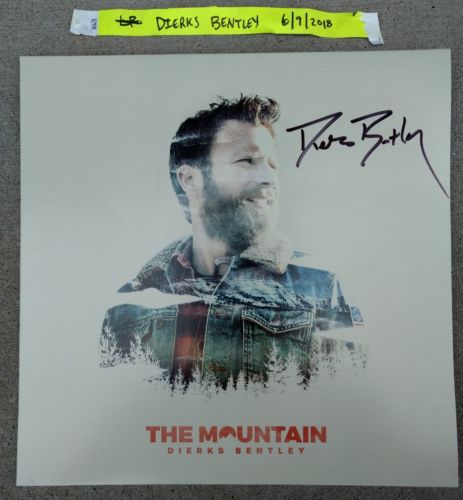 DIERKS BENTLEY SIGNED THE MOUNTAIN AUTOGRAPH VINYL LP RECORD COA *PROOF*