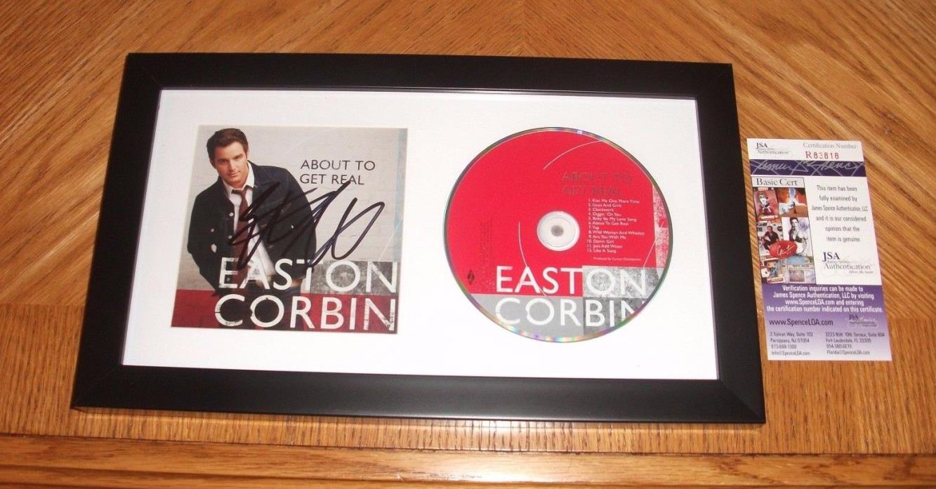 Easton Corbin - SIGNED About To Get Real CD *Autographed* Framed! JSA Certified