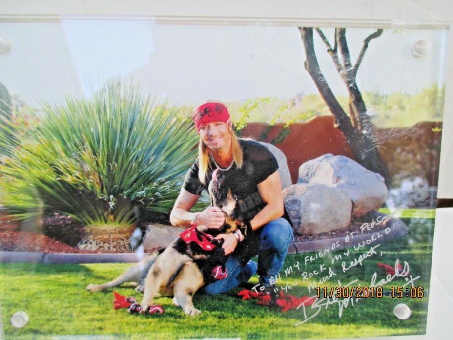 Bret Michaels autographed signed photo protector 8518