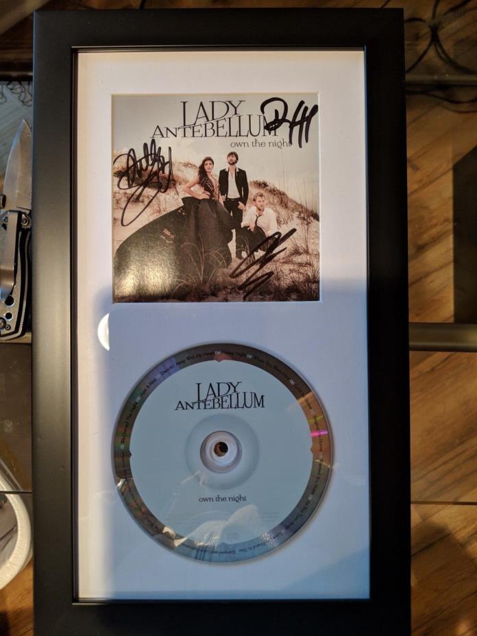 Framed Lady Antebellum Autograph Signed Cd Booklet/ CD Own The Night