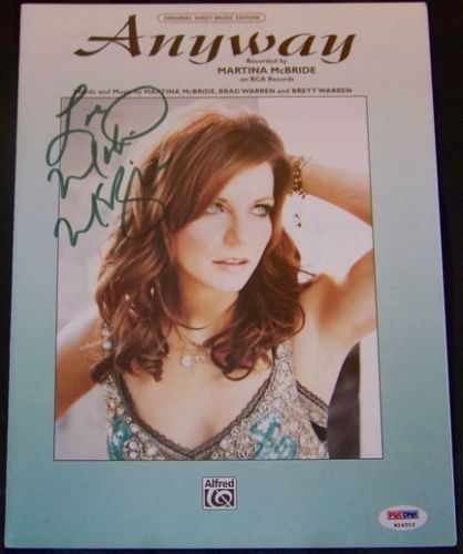 Martina McBride Signed Autographed Sheet Music PSA/DNA COA ANYWAY