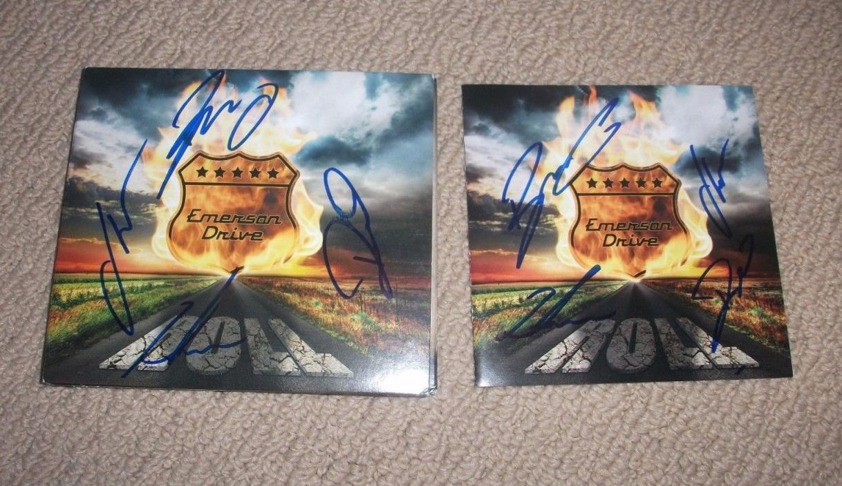 EMERSON DRIVE - AUTOGRAPHED ROLL CD *BAND SIGNED* BRAD MATES IN-PERSON AUTHENTIC
