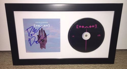 PORTER ROBINSON SIGNED WORLDS CD FRAMED AUTOGRAPHED DEBUT ALBUM ELECTRO HOUSE DJ