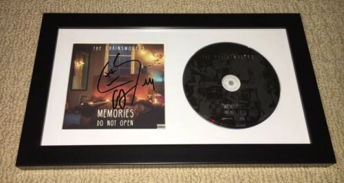 THE CHAINSMOKERS SIGNED MEMORIES... DO NOT OPEN CD *FRAMED* ANDREW & ALEX SIGNED
