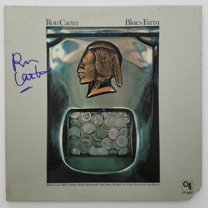 Ron Carter Signed Blues Farm Vinyl Record Album Rare Blues JAZZ LEGEND RAD