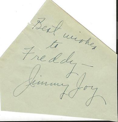 Jimmy Joy Signed Vintage Album Page